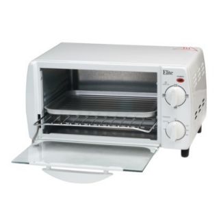 Elite Cuisine 4 Slice Toaster Oven Broiler White New