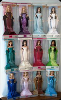 BIRTHSTONE COLLECTION BARBIE ALL 12 DOLLS NRFB STUNNING HTF COMPLETE 