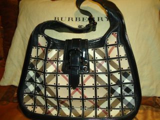 BURBERRY Nova Hobo Bag w/ Black trim  100% Authentic   MSRP $850