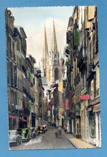 Postcard France Bayonne Street Scene Car Cars 1950s