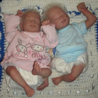 Reborn Life Like Fake Baby Twins One Boy and One Girl