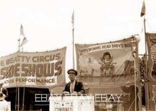 Clyde Beatty Sideshow Circus Side Show Banner Photo 1