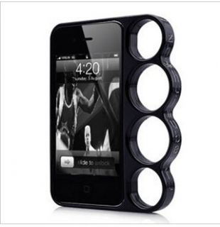    The Rings knuckles case cover Skin for Iphone 4 4s 4G Black Creative