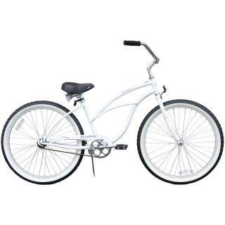 Beach Cruiser Bicycle bikes, Firmstrong URBAN 26 Womens WHITE with 