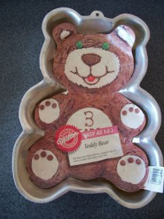 TEDDY BEAR WILTON CAKE PAN 2105 9402 RETIRED 1986 with INSERT