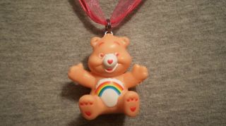 Care Bears Cheer Bear Figure Charm Jewelry Necklace