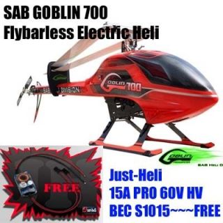   Flybarless Electric Red Free JH 15A 60V BEC Free SHIP by EMS
