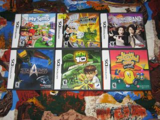Lot of 6 DS DSi Games Sims Ben 10 More LQQK 879278320055