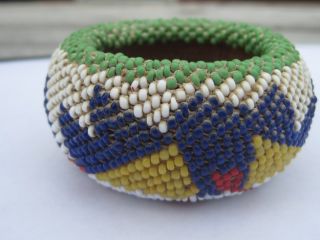 NATIVE AMERICAN QUILL BEADED BASKET ARTIFACT   UNIQUE!