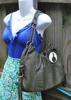 The Sak Benicia Leather Purse Hand Bag Olive Retail $149