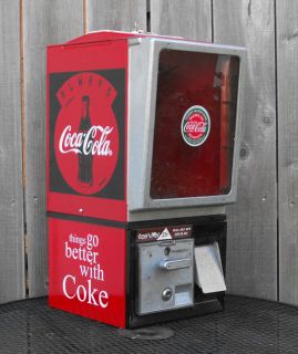 Vintage Toy N Joy, Victor 77 gumball, vending machine in a Coca Cola 