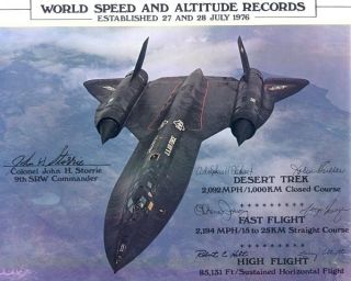 Flown Lockheed SR 71 Blackbird Skunk Works USAF CIA NASA Titanium 