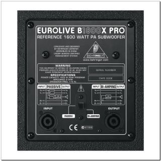 Behringer EUROLIVE Professional B1800X Pro Subwoofer Best Audio 