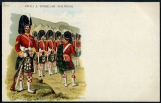   highlanders artist f o beirne chromo litho vignette postcard