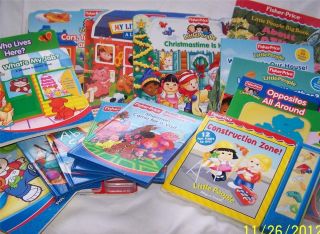 20pc LOT fisher price Little People Flip Books Toddler Early Learning 