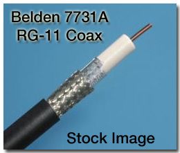 ft Belden 7731A RG 11 U RG11 Brilliance Coax Cable RG6 PPC Aquatight 