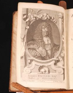 1744 2vol Hudibras Samuel Butler Plates Hogarth Leather