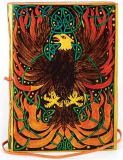 Phoenix Leather Journal Spell Book of Shadows Wicca Witchcraft