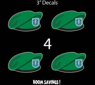 US Army Green Beret 9th Special Forces Group (4)Four 3 Decal Sticker 