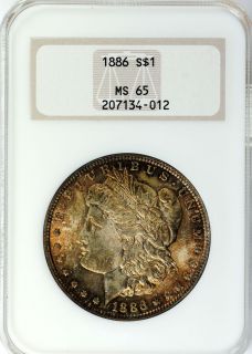 1886 $1 Morgan Dollar NGC MS65 with  012