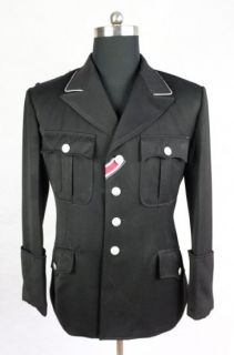 WWII World War 2 German Elite M32 Officer Black Gabardine Dress Tunic 