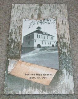 1907 Berwick ME   Sullivan High School Postcard