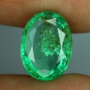 GREEN BERYL 1.83CT.NATURAL EMERALD OVAL ZAMBIA HEATED / GN43633