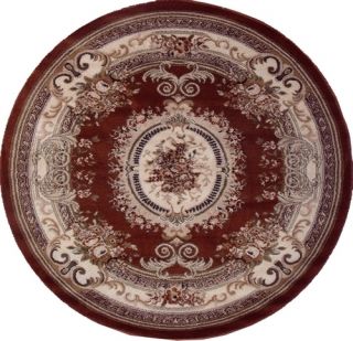 Bellagio Elegance Round Woven 6x6 Area Rug Brown New Actual Size 53 x 