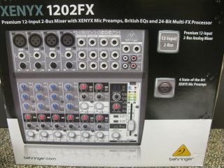 Behringer XENYX 1202FX 12 Input Mixer with 100 Preset Effects W Box 