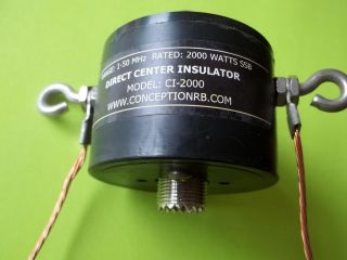 Dipole Center Insulator For Dipole Antennas, 2KW, SO 239, Wire attach