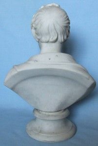 Antique Victorian Large Parian Bust of Gentleman Circa 1870