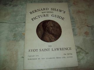 George Bernard Shaw Rhyming Picture Guide Ayot St Lawre