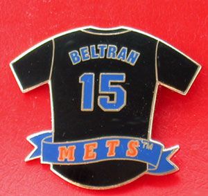 NY Mets Carlos Beltran Team Shirt Pin