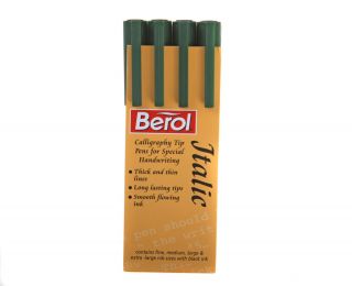 New Berol Italic Calligraphy Pen 4 Pen Point Sizes Combined Shipping 