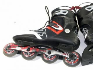 K2 Skate Mens Black Red Exo Softboot Rollerblades Inline Skates Size 