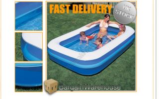 Bestway Rectangular Family Size Blow Up Inflatable Pool