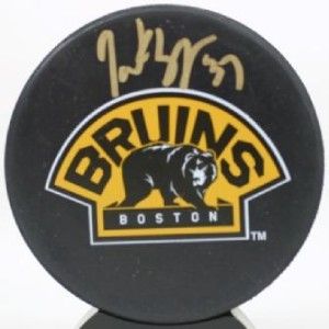 Patrice Bergeron Boston Bruins 3rd Logo Signed Puck