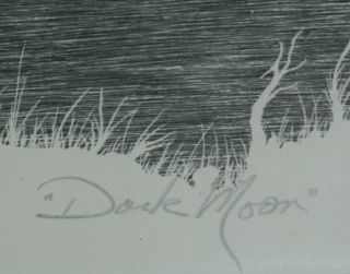 ltd edit print dark moon signed numbered bergson 1976