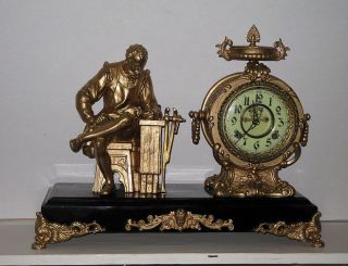 New Haven Figural Clock Benvenuto Cellini Model