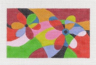 Lee Floral Swirls Handpainted Needlepoint Canvas BD