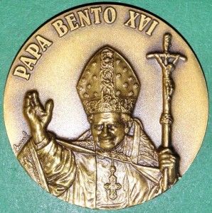 Pope Benedict XVI Pope Visit Bronze Medal by Amaral
