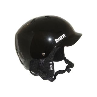 Bern Watts EPS Helmet Gloss Black Knit Mens Air Vents Large Ski 
