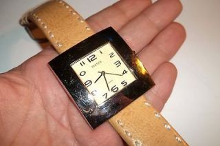 terner tan leather band quartz watch  6