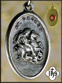 St. George and Dragon Soldier Saint St Relic Medal Pendant Catholic 