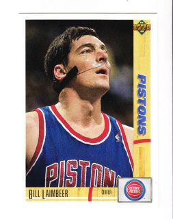 1991 Upper Deck Card 167 Bill Laimbeer Center Pistons