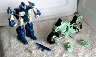 Transformers Robotech gakken figure w/ s. Bernard motorcycle