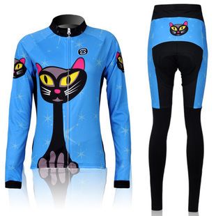   Women Long Sleeve Cycling Jersey Shorts Sport Clothes Bicycle Clothing