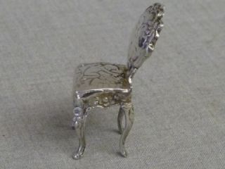 Antique Solid Silver Berthold Muller Miniature Chair Chester 1901 
