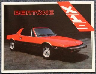 Fiat x1 9 Bertone Sports Car Sales Brochure C 1984