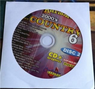 2000s Country 6 Vol 2 Chartbuster Karaoke CDG CD G Zac Brown Band $19 
